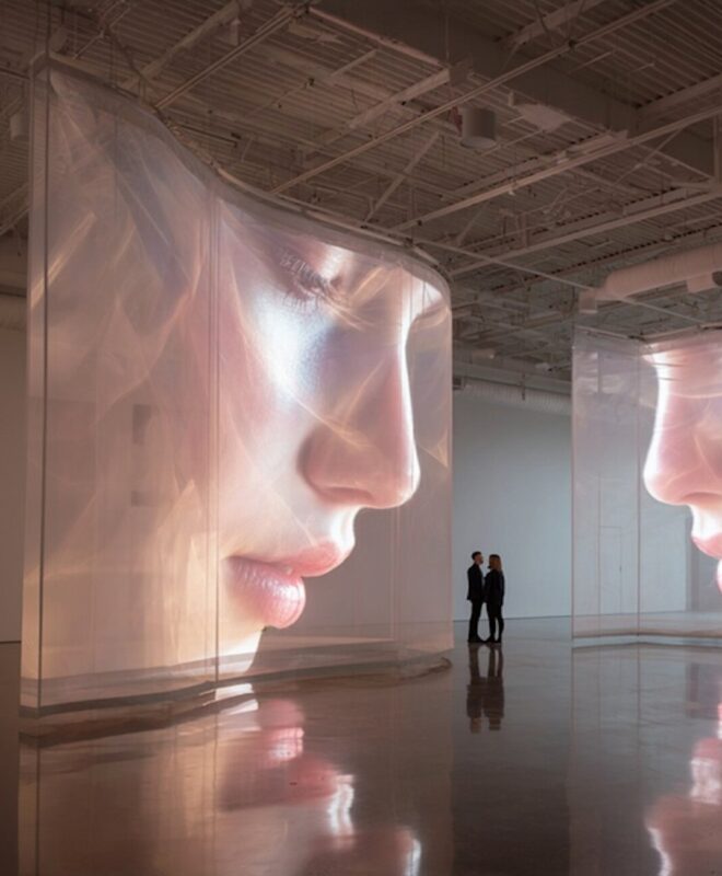 Modern Art Gallery Scene